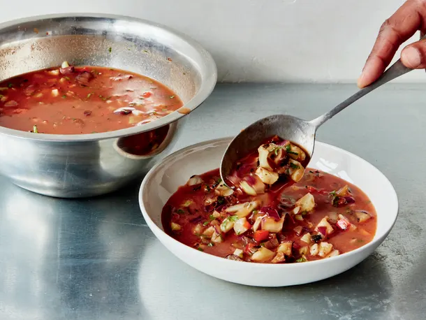 Chilled Mediterranean Grilled Vegetable Soup