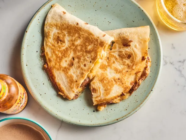 Cheesy Potato Quesadillas with Chipotle Mayo