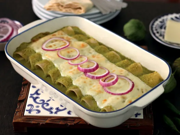 Mely Martínez’s Enchiladas Verdes (Green Enchiladas)