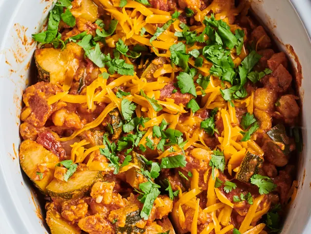 Slow Cooker Hominy Squash Casserole