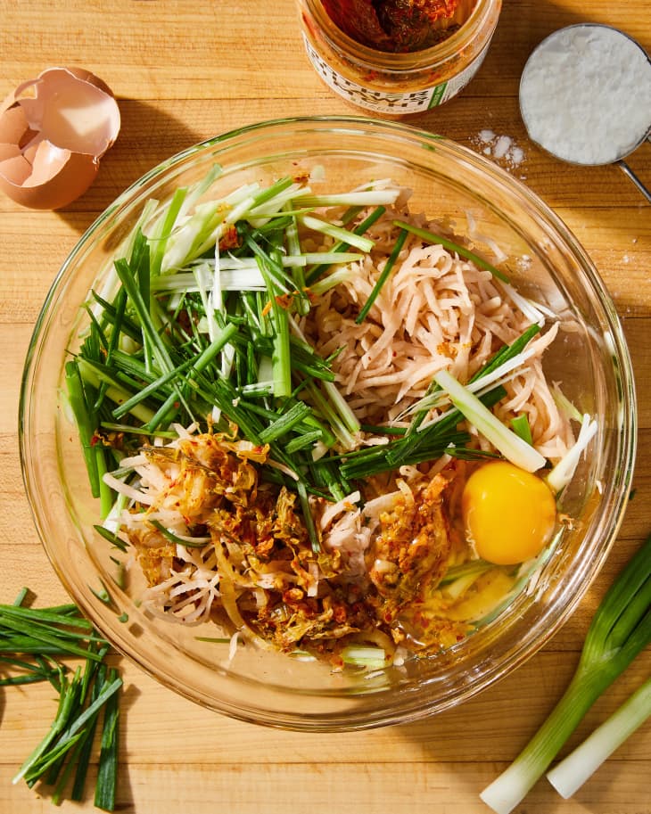 Kimchi Scallion Latkes