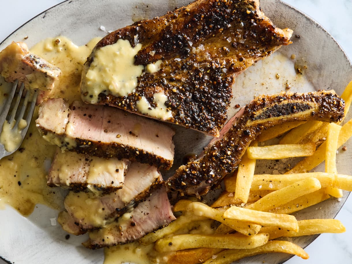 Pork Chop au Poivre