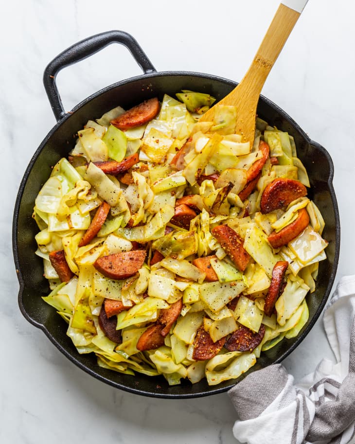 Kielbasa and Cabbage Skillet