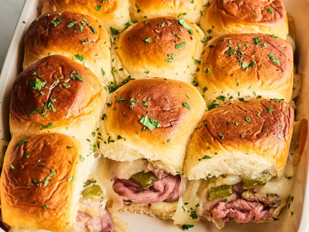 Easy Philly Cheesesteak Sliders