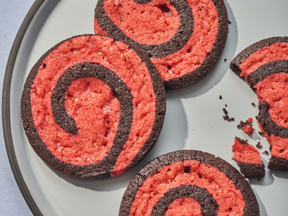 Black Cocoa and Peppermint Pinwheels