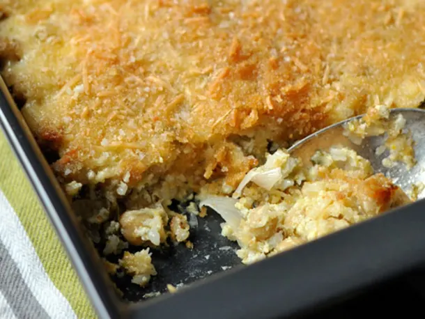 Chickpea Casserole with Lemon, Herbs, and Shallots