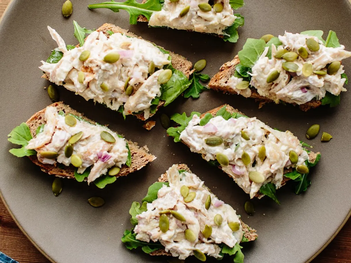Open-Faced Chicken Salad Sandwich