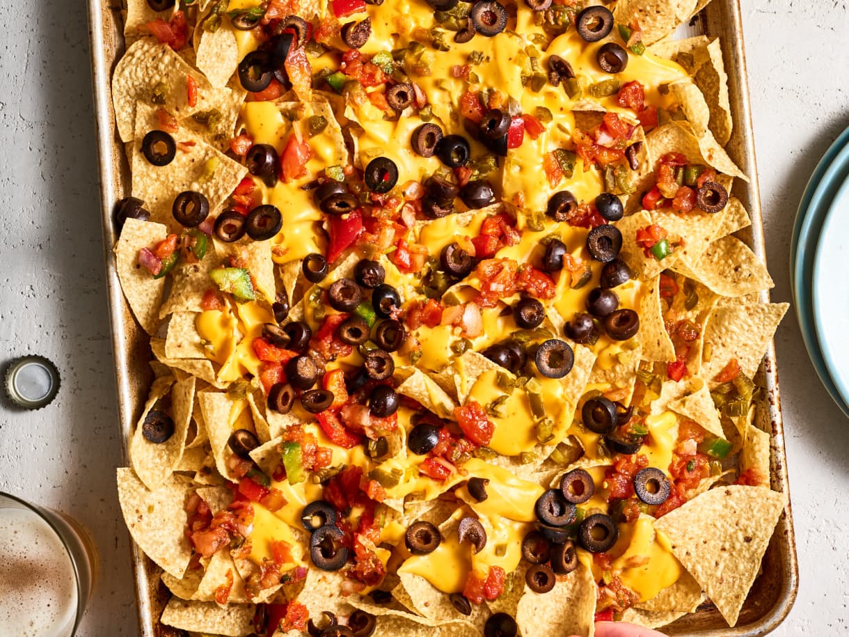 Beer and Cheese Fondue Nachos