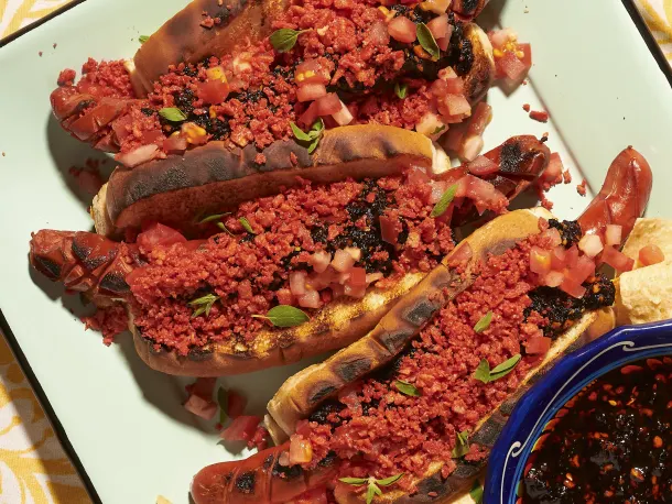 Salsa Macha Dogs with Takis
