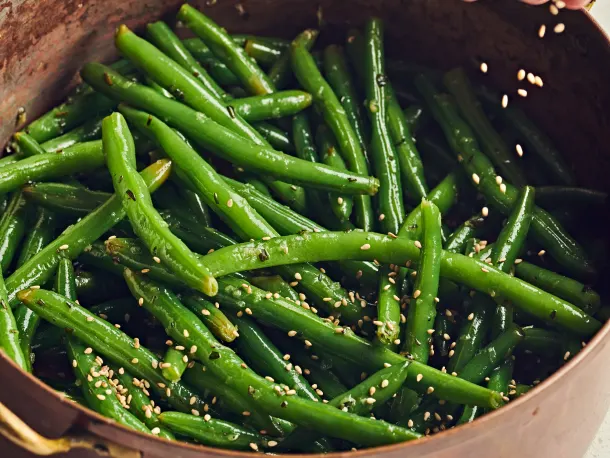 Alexander Smalls’ Sautéed Green Beans with Toasted Charleston Benne Seeds
