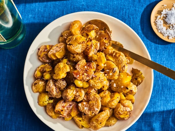 Yasmin Fahr’s Smashed Garlicky Potatoes