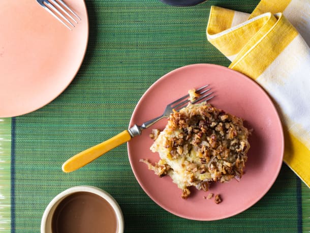 Batata Casserole with Pecan Coconut Topping
