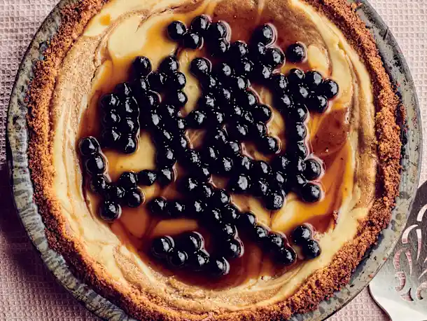 Brown Sugar Swirled Boba Pie