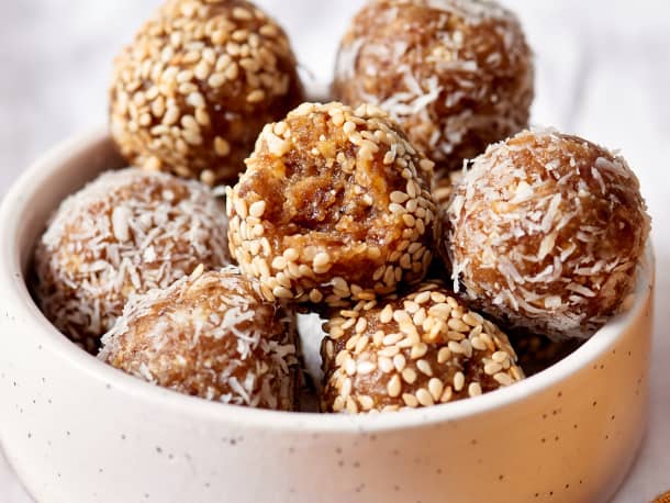 No-Bake Tahini-Date Energy Balls