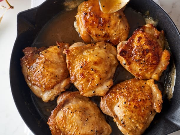 Apple Cider-Glazed Chicken Thighs