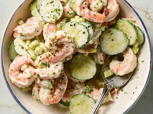 Creamy Cucumber Shrimp Salad