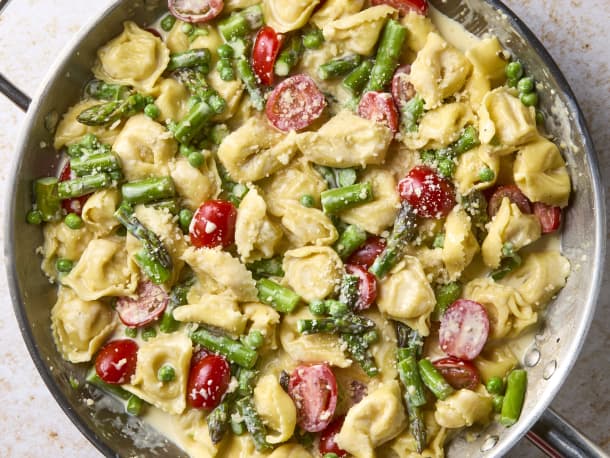 One-Pan Creamy Tortellini Primavera