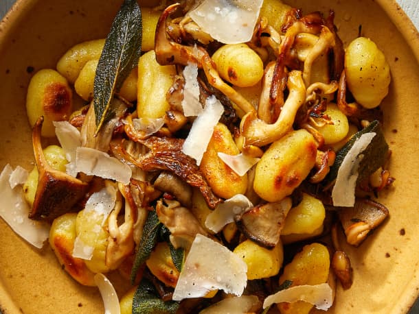 Skillet Gnocchi with Sage Brown Butter Mushrooms