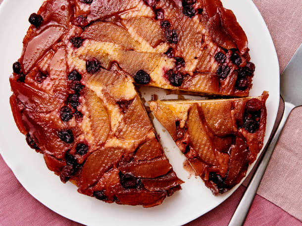 One-Bowl Apple Cranberry Upside-Down Cake