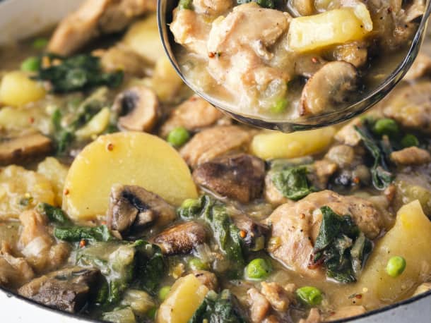 Chicken, Mushroom, and Potato Stew