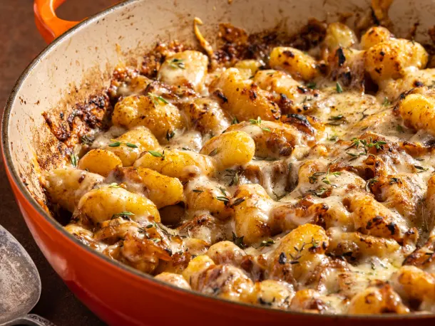 French Onion Skillet Gnocchi