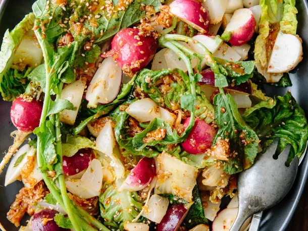 Kimchi and Radish Salad