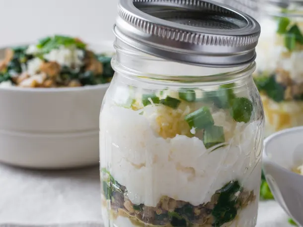 Savory Grits Breakfast Parfaits