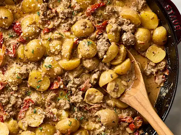 One-Pan Tuscan Beef and Potatoes