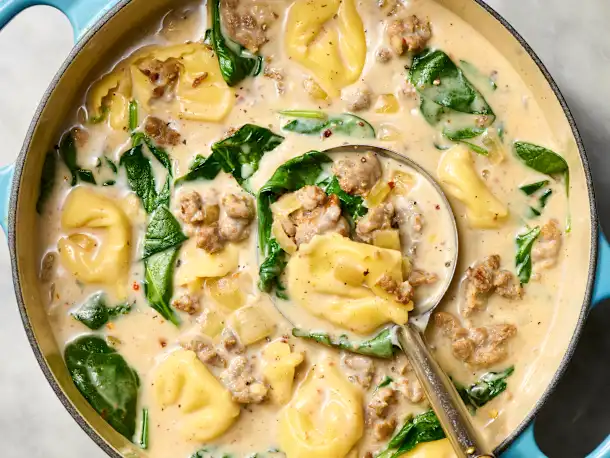 Creamy Sausage Tortellini Soup