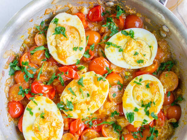 Egg Curry with Cherry Tomatoes