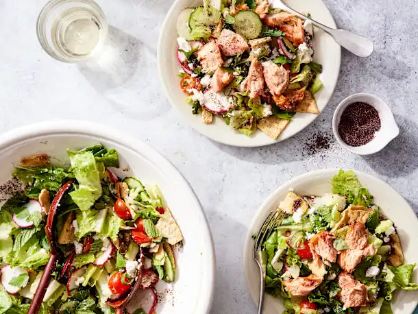 Herby Smoked Salmon Fattoush