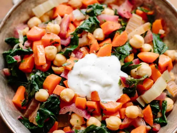 Yotam Ottolenghi’s Chickpea Sauté with Greek Yogurt