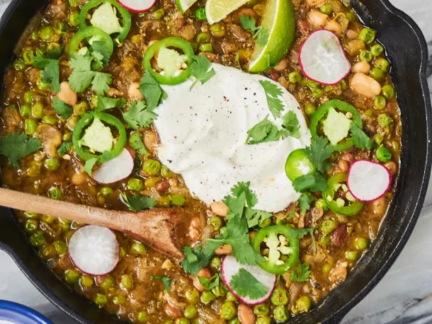 Three-Bean Summer Skillet Chili