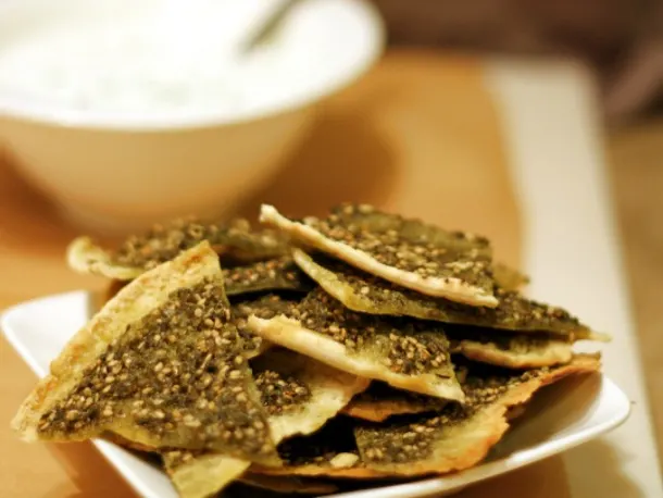 Fresh Fall Snack Recipe: Za’atar Pita Chips with Yogurt Dip