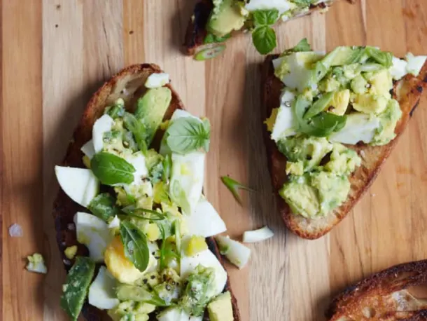 Egg and Avocado Salad on Toast