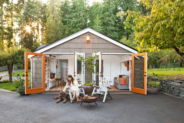 This 480-Square-Foot Shed Became a Guest House with a Gourmet Kitchen