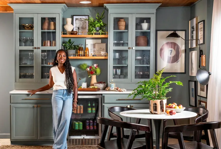 The Budget Cabinet Trick That Instantly Makes Your Basement Feel Luxe