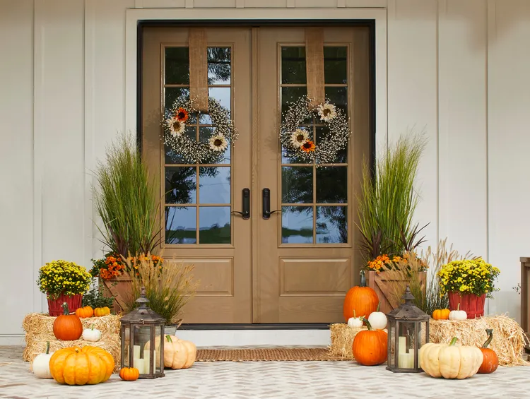 53 Pretty Fall Front Entry Ideas You'll Want to Copy ASAP
