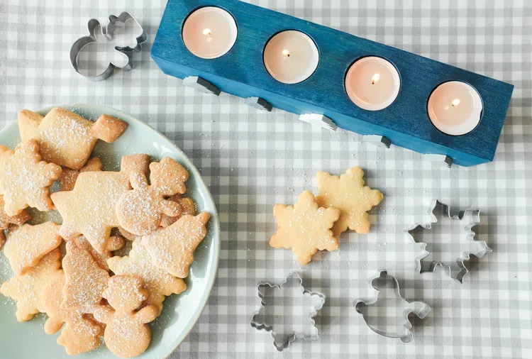 Don’t Pack Away Your Holiday Cookie Cutters Yet—Use Them to Make Wax Candles