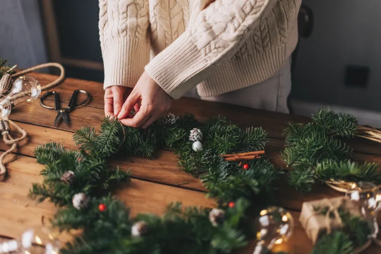 This $10 DIY Wreath Transforms Coffee Filters into Stunning Holiday Decor